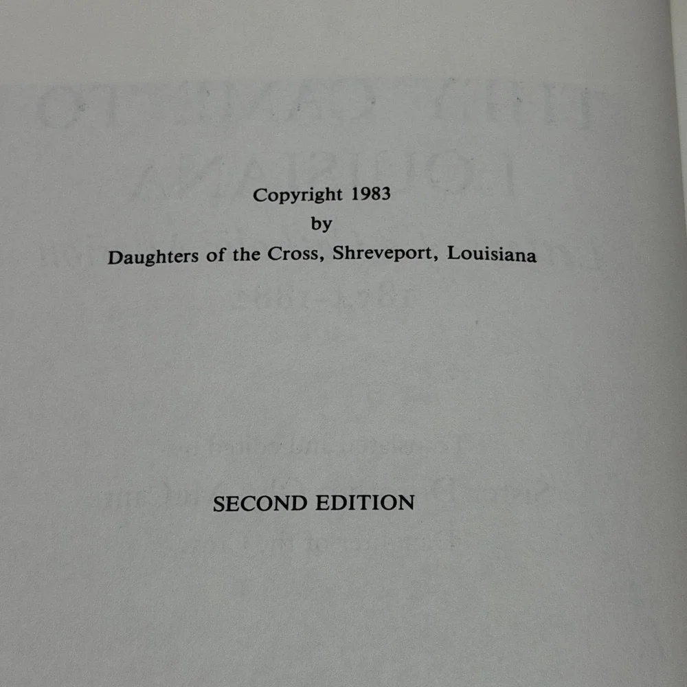 Vintage 1983 They Came to Louisiana  Letters of a Catholic Mission Signed HCDJ